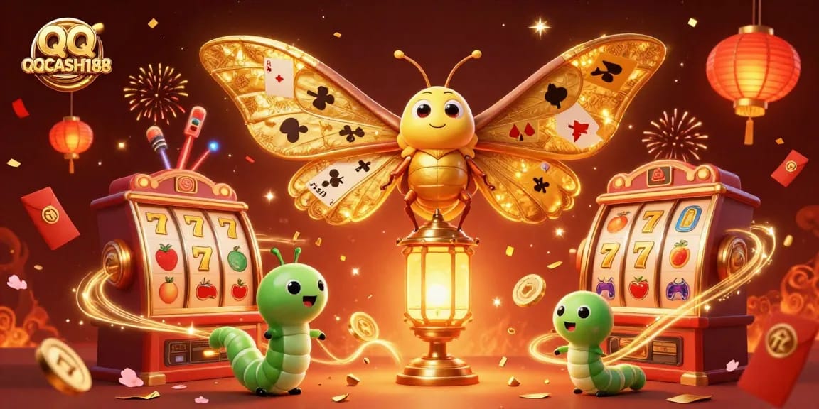 Engage with QQCASH188's vibrant gaming universe filled with 3D characters and dynamic casino elements.