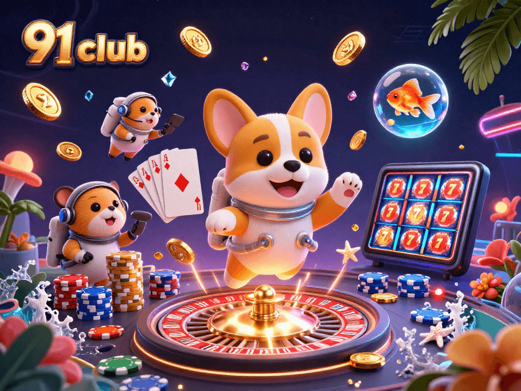 Experience thrilling 91 club adventures with 3D characters in casino excitement.