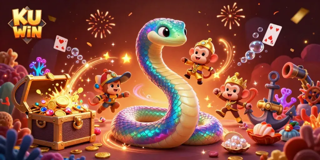 Experience dynamic gameplay in KU WIN’s vibrant casino scene, filled with treasures and fun.