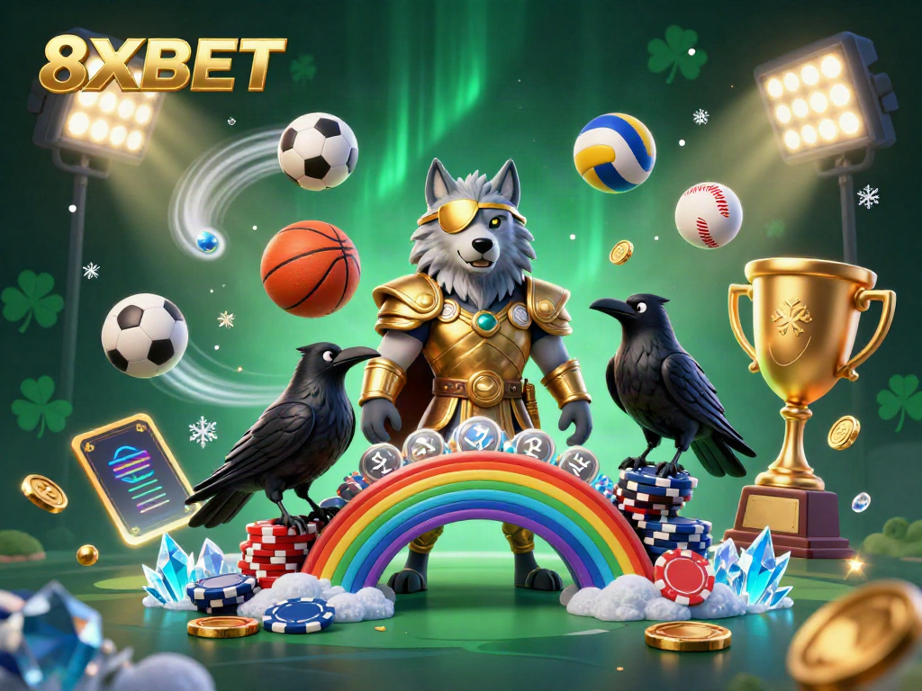 Engage with the vibrant 8XBET scene filled with dynamic sports elements and Norse mythology.