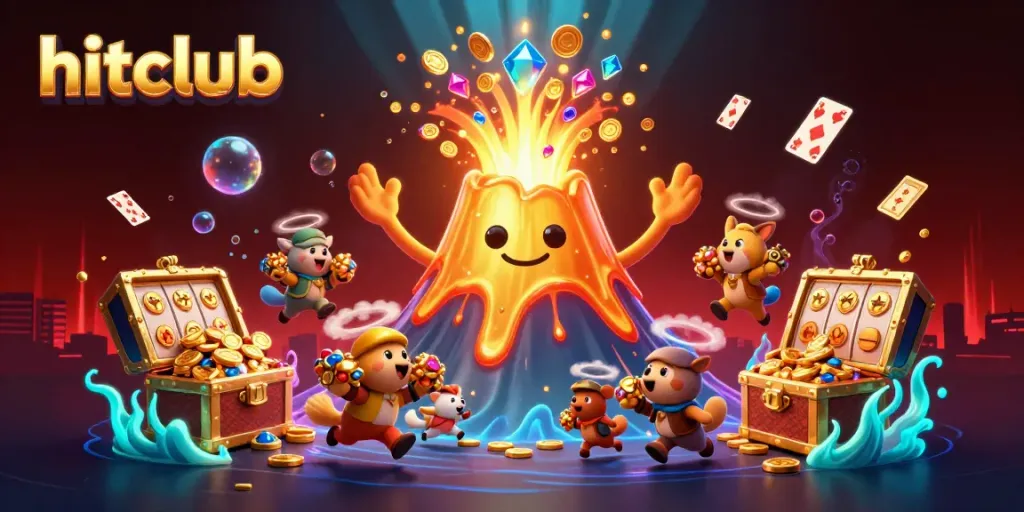 Engage with hitclub’s thrilling gaming experience featuring vibrant treasures and dynamic gameplay elements in a captivating scene.