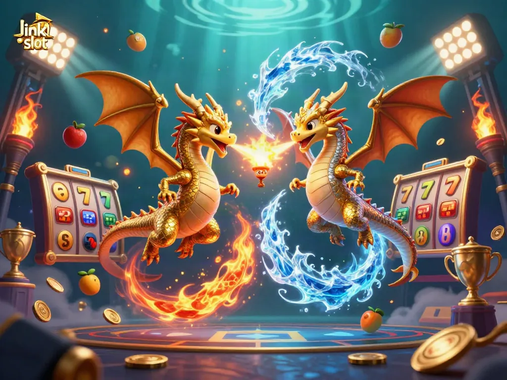 Experience exhilarating gameplay in the link slot universe with golden dragons and jackpot reels.