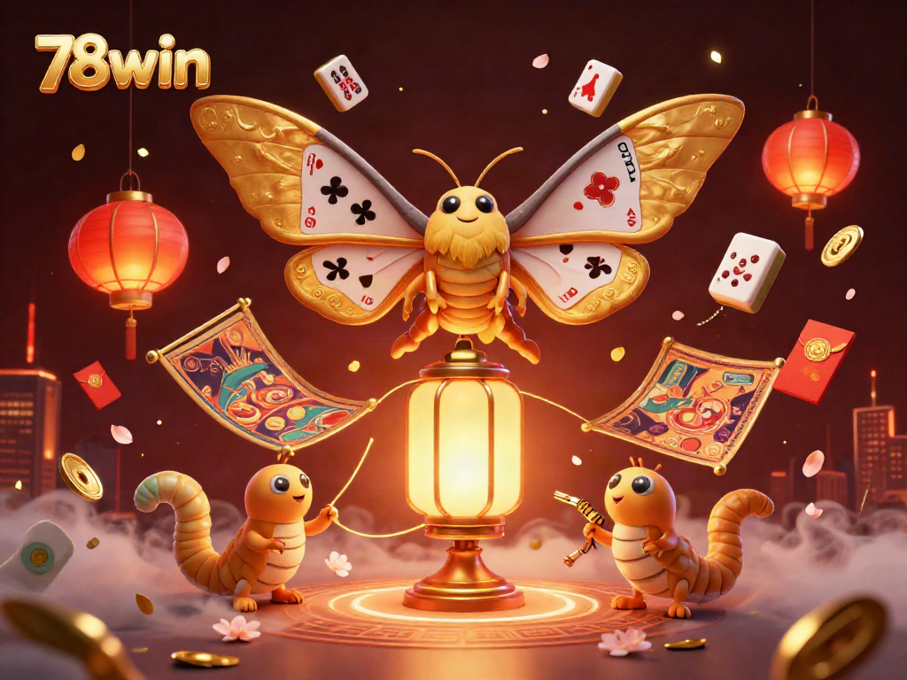 Experience thrilling games at 78win with captivating casino scenes illustrated in golden hues.