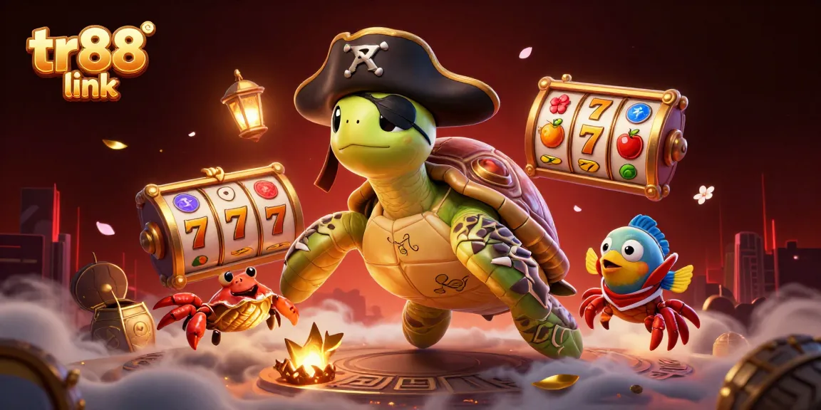 Experience thrilling gameplay at tr88 link with dynamic characters above slots and treasures.