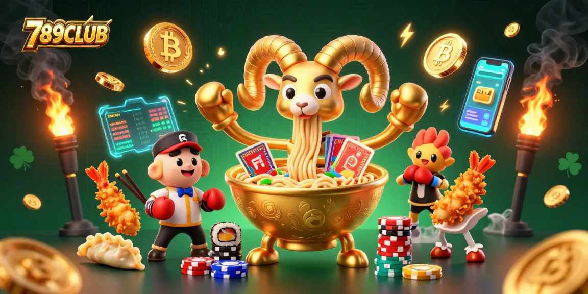 Engage in thrilling casino action with 789CLUB's vibrant 3D cartoon characters and crypto elements.