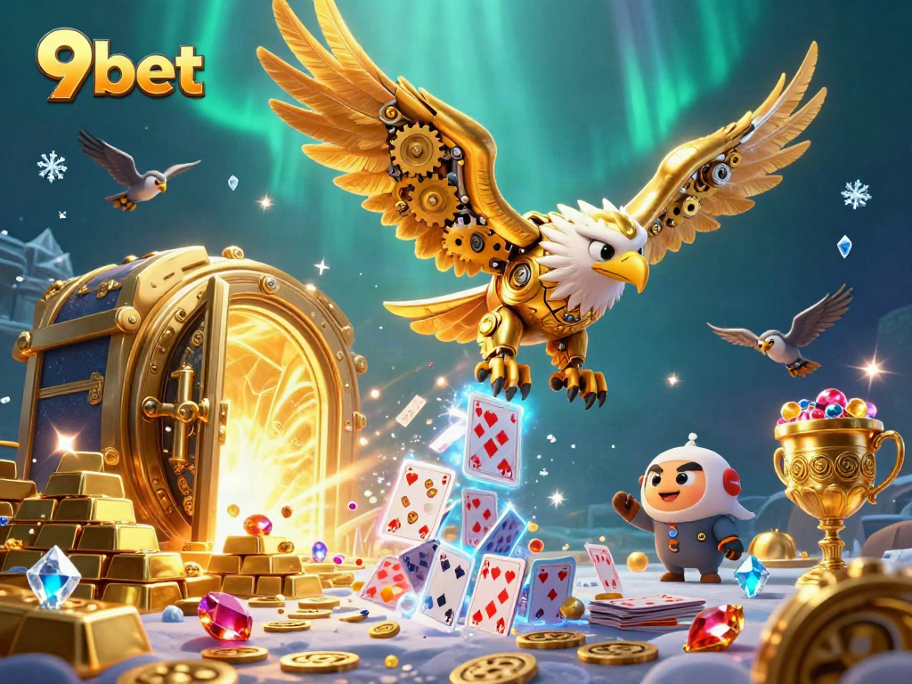 Engage in thrilling gaming adventures with the captivating 9bet cybernetic eagle amidst riches.