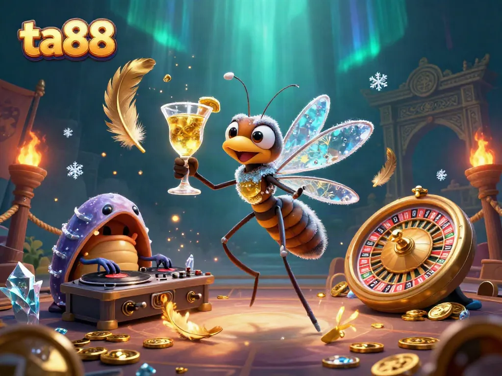 Experience dynamic gaming excitement at ta88 with a casino mascot and thrilling elements.