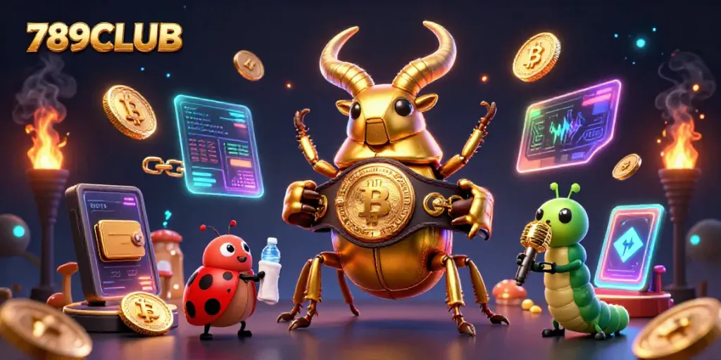 Experience gaming excitement with 789CLUB in an action-packed 3D illustration scene.