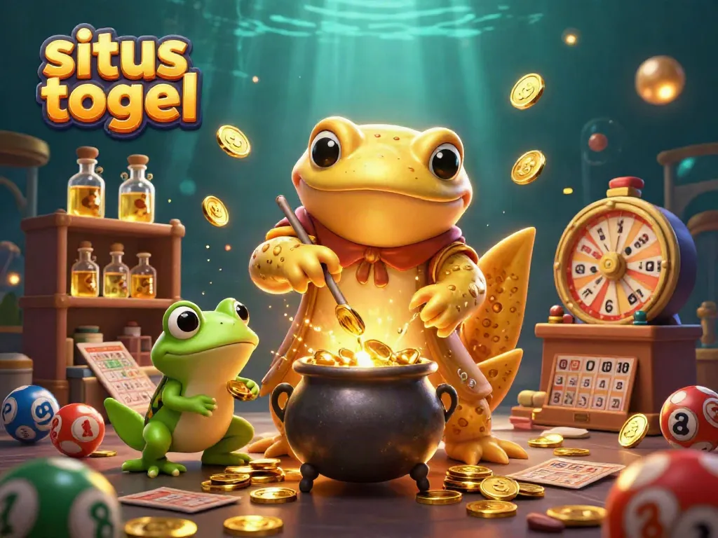 Experience the excitement of situs togel with golden alchemist characters transforming elements in a rich, dynamic scene
