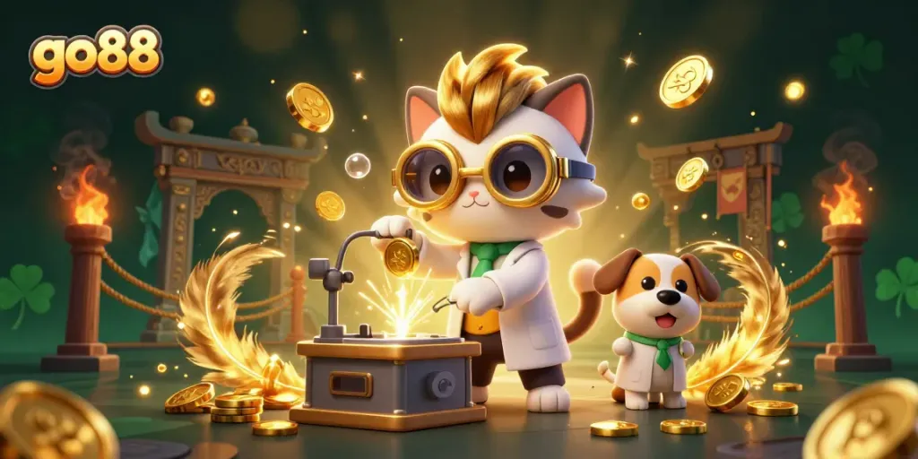 Experience thrilling gaming moments with go88 in our vibrant illustration featuring dynamic casino scenes.