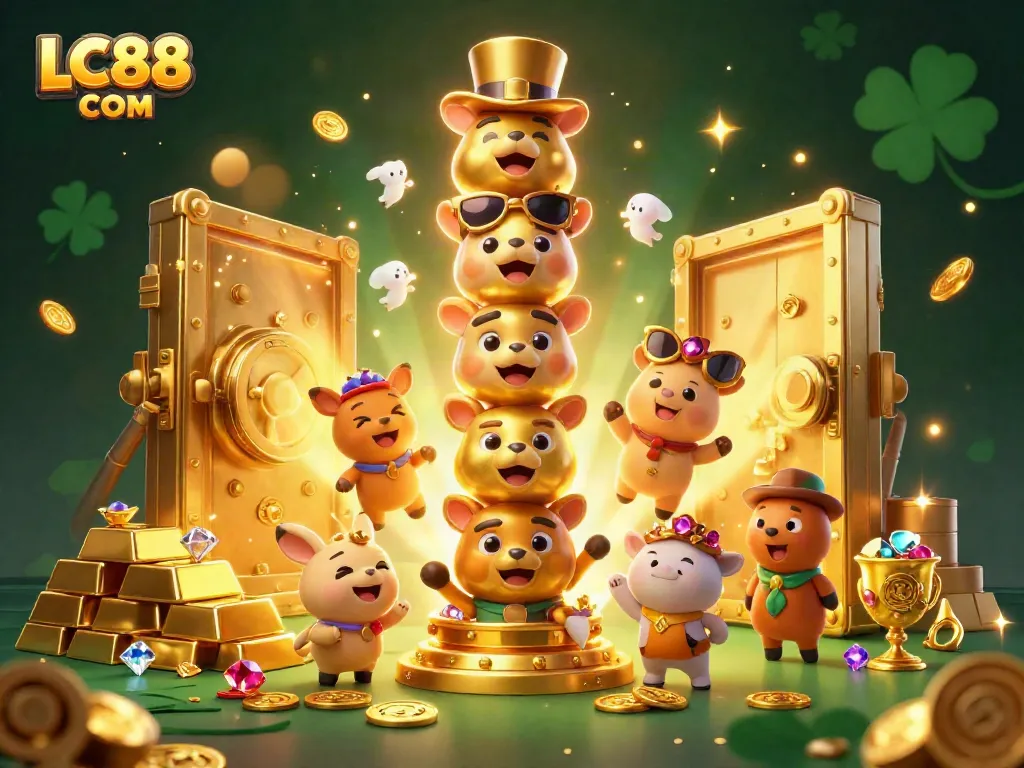 Experience exciting games at LC88 COM with dynamic casino illustrations full of treasures.