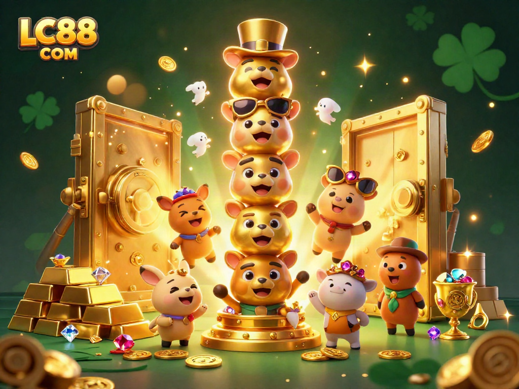 Experience exciting games at LC88 COM with dynamic casino illustrations full of treasures.